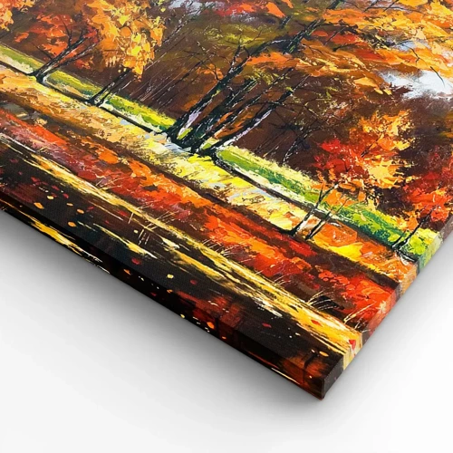 Impression sur toile - Image sur toile - Paysage en or et bronze - 50x70 cm