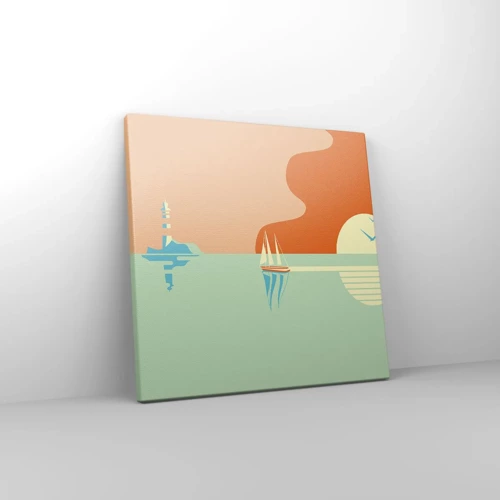 Impression sur toile - Image sur toile - Paysage idéal de la mer - 30x30 cm