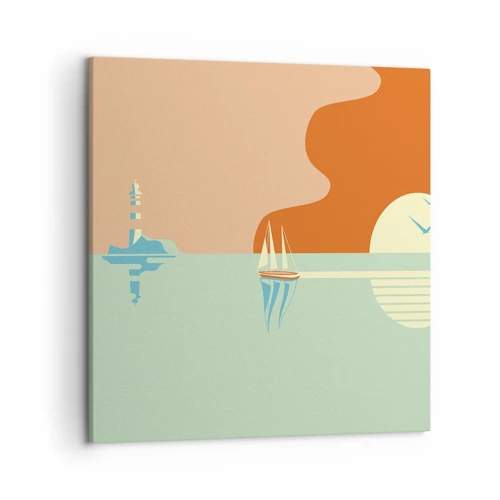 Impression sur toile - Image sur toile - Paysage idéal de la mer - 50x50 cm