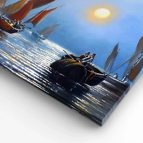 Impression sur toile - Image sur toile - Pêche de nuit - 90x30 cm