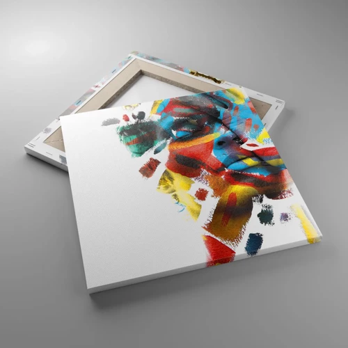 Impression sur toile - Image sur toile - Personnalité colorée - 40x40 cm