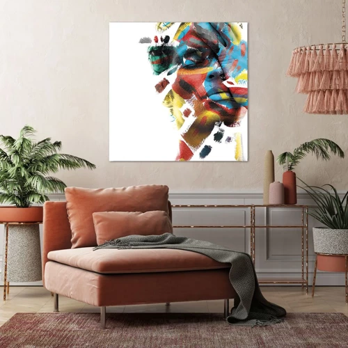 Impression sur toile - Image sur toile - Personnalité colorée - 50x50 cm