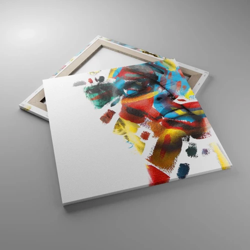Impression sur toile - Image sur toile - Personnalité colorée - 60x60 cm