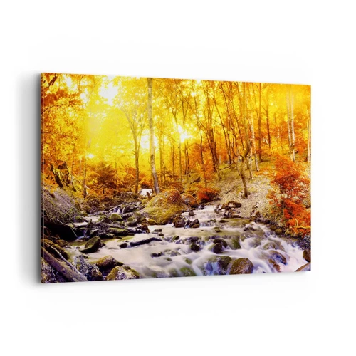 Impression sur toile - Image sur toile - Pierres serties d'or et de platine - 120x80 cm