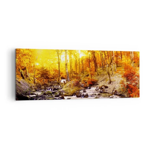 Impression sur toile - Image sur toile - Pierres serties d'or et de platine - 140x50 cm