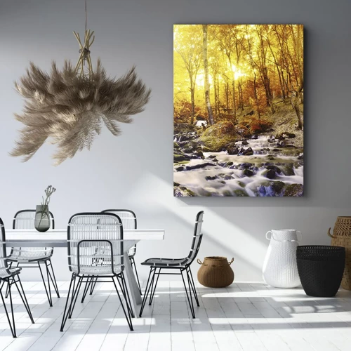 Impression sur toile - Image sur toile - Pierres serties d'or et de platine - 50x70 cm