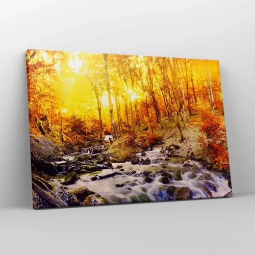 Impression sur toile - Image sur toile - Pierres serties d'or et de platine - 70x50 cm