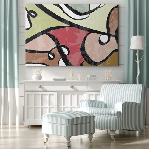 Impression sur toile - Image sur toile - Pirouettes parmi les couleurs - 120x80 cm