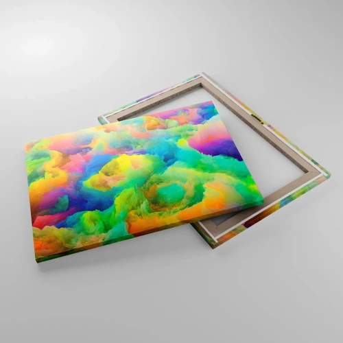 Impression sur toile - Image sur toile - Plumule arc-en-ciel - 70x50 cm