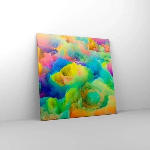 Impression sur toile - Image sur toile - Plumule arc-en-ciel - 70x70 cm