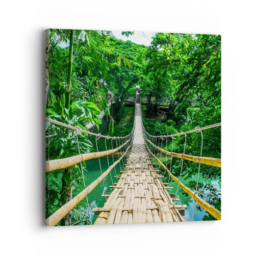 Impression sur toile - Image sur toile - Pont de singe en pleine nature - 40x40 cm