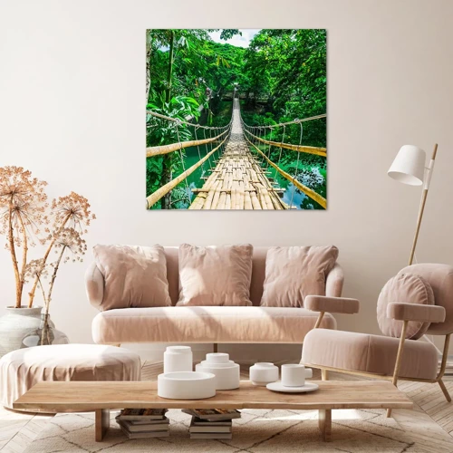 Impression sur toile - Image sur toile - Pont de singe en pleine nature - 40x40 cm