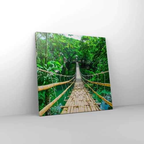 Impression sur toile - Image sur toile - Pont de singe en pleine nature - 50x50 cm