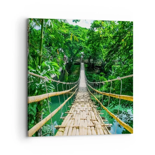 Impression sur toile - Image sur toile - Pont de singe en pleine nature - 70x70 cm