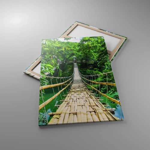 Impression sur toile - Image sur toile - Pont de singe en pleine nature - 80x120 cm