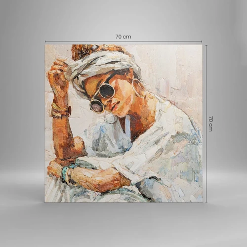 Impression sur toile - Image sur toile - Portrait en plein soleil - 70x70 cm