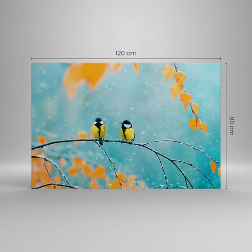 Impression sur toile - Image sur toile - Potins d'oiseaux - 120x80 cm