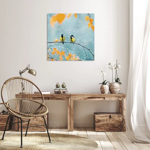 Impression sur toile - Image sur toile - Potins d'oiseaux - 30x30 cm