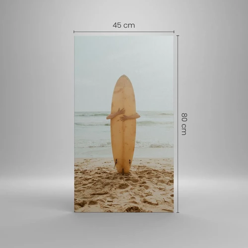 Impression sur toile - Image sur toile - Pour l'amour des vagues - 45x80 cm