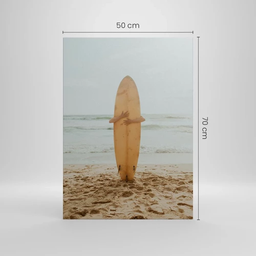 Impression sur toile - Image sur toile - Pour l'amour des vagues - 50x70 cm