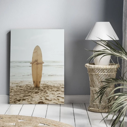 Impression sur toile - Image sur toile - Pour l'amour des vagues - 55x100 cm