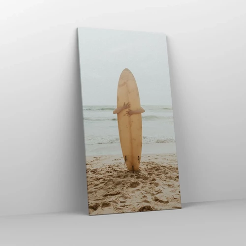 Impression sur toile - Image sur toile - Pour l'amour des vagues - 65x120 cm