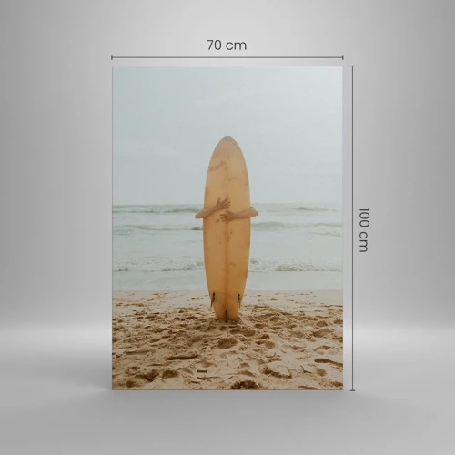 Impression sur toile - Image sur toile - Pour l'amour des vagues - 70x100 cm
