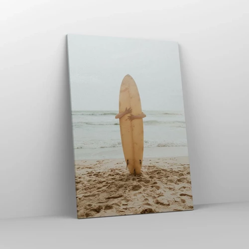 Impression sur toile - Image sur toile - Pour l'amour des vagues - 70x100 cm