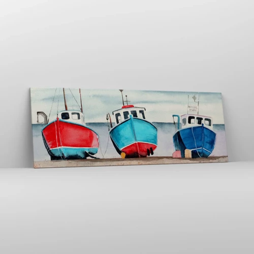Impression sur toile - Image sur toile - Prêt pour la pêche - 140x50 cm