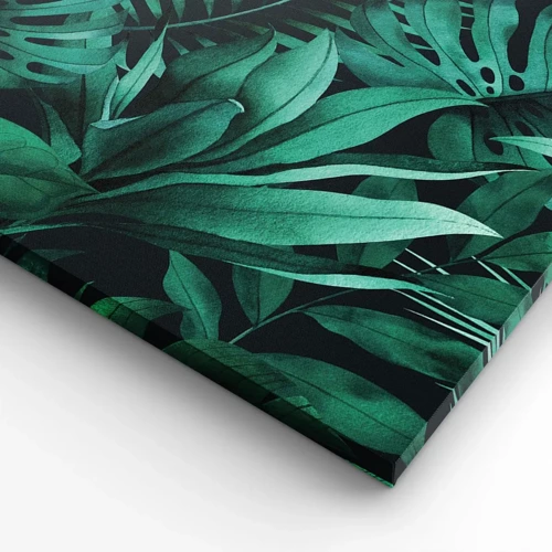 Impression sur toile - Image sur toile - Profondeur du vert tropical - 120x50 cm