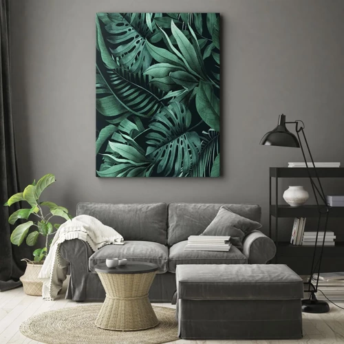 Impression sur toile - Image sur toile - Profondeur du vert tropical - 50x70 cm