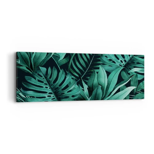 Impression sur toile - Image sur toile - Profondeur du vert tropical - 90x30 cm