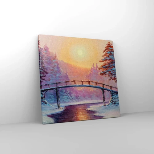 Impression sur toile - Image sur toile - Quatre saisons - hiver - 40x40 cm
