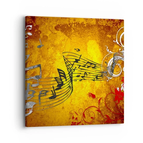 Impression sur toile - Image sur toile - Que la musique coule - 30x30 cm