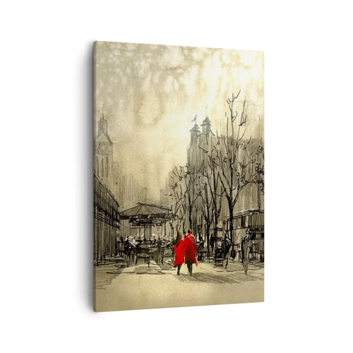 Impression sur toile - Image sur toile - Rendez-vous dans le brouillard de Londres - 50x70 cm