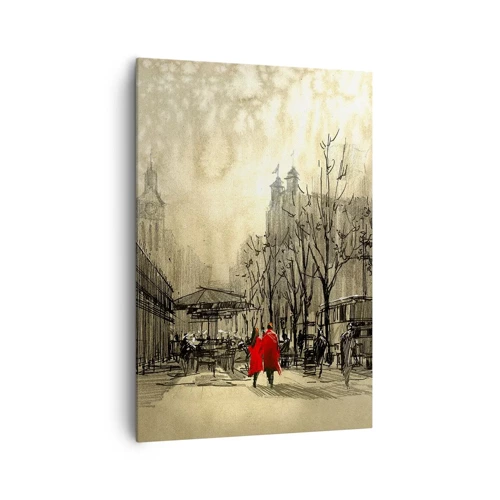 Impression sur toile - Image sur toile - Rendez-vous dans le brouillard de Londres - 70x100 cm