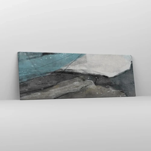 Impression sur toile - Image sur toile - Résumé : roches et glace - 140x50 cm