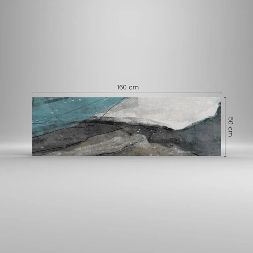 Impression sur toile - Image sur toile - Résumé : roches et glace - 160x50 cm