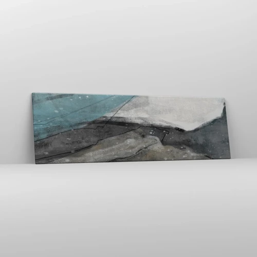 Impression sur toile - Image sur toile - Résumé : roches et glace - 160x50 cm