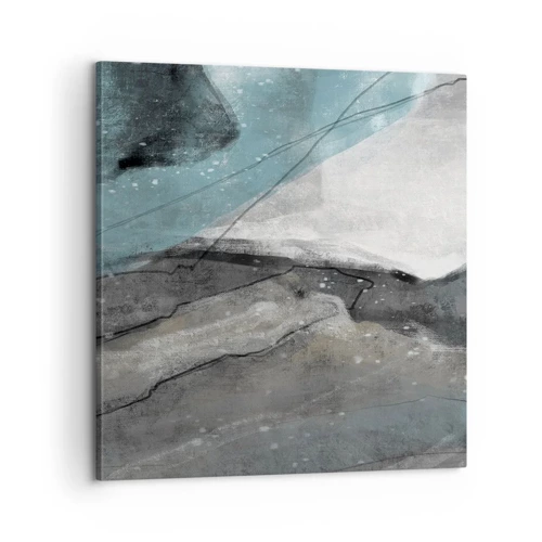 Impression sur toile - Image sur toile - Résumé : roches et glace - 60x60 cm