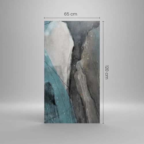 Impression sur toile - Image sur toile - Résumé : roches et glace - 65x120 cm