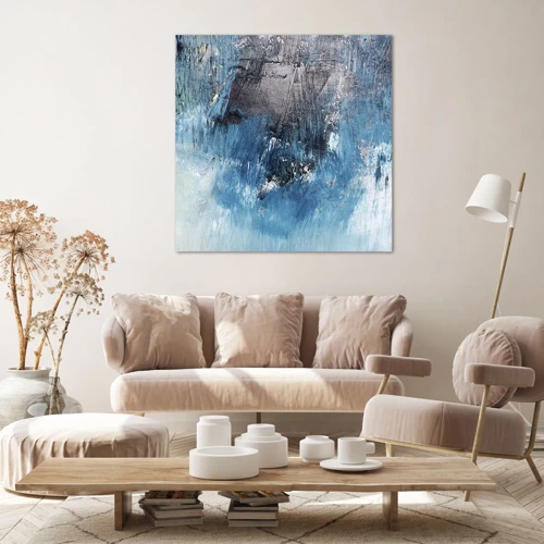 Impression sur toile - Image sur toile - Rhapsodie en bleu - 40x40 cm