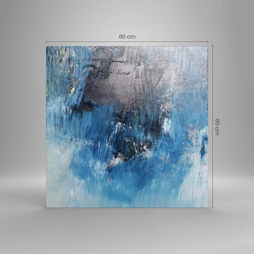 Impression sur toile - Image sur toile - Rhapsodie en bleu - 60x60 cm