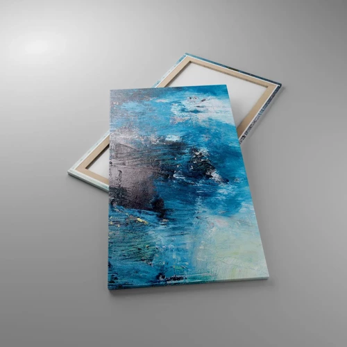 Impression sur toile - Image sur toile - Rhapsodie en bleu - 65x120 cm