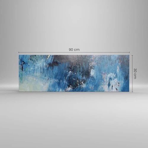 Impression sur toile - Image sur toile - Rhapsodie en bleu - 90x30 cm