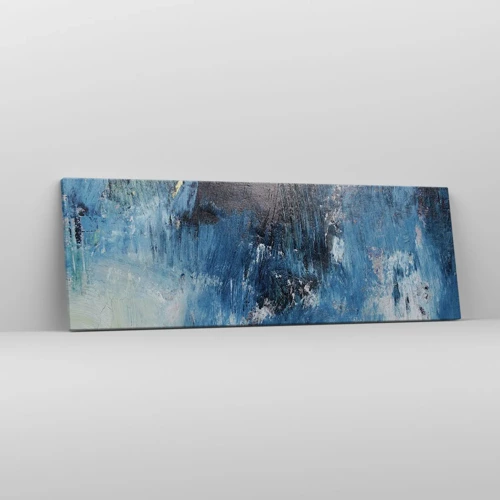 Impression sur toile - Image sur toile - Rhapsodie en bleu - 90x30 cm