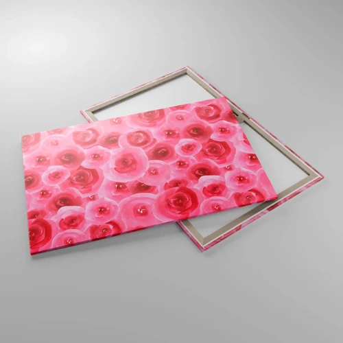 Impression sur toile - Image sur toile - Roses en-haut et en-bas - 100x70 cm