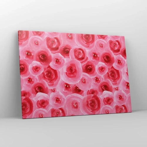 Impression sur toile - Image sur toile - Roses en-haut et en-bas - 100x70 cm