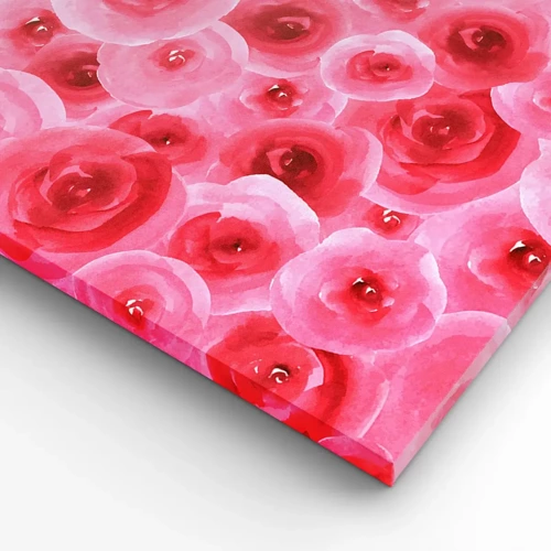 Impression sur toile - Image sur toile - Roses en-haut et en-bas - 120x50 cm