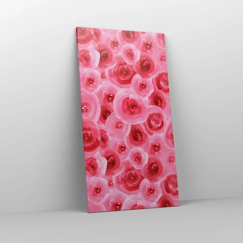 Impression sur toile - Image sur toile - Roses en-haut et en-bas - 65x120 cm